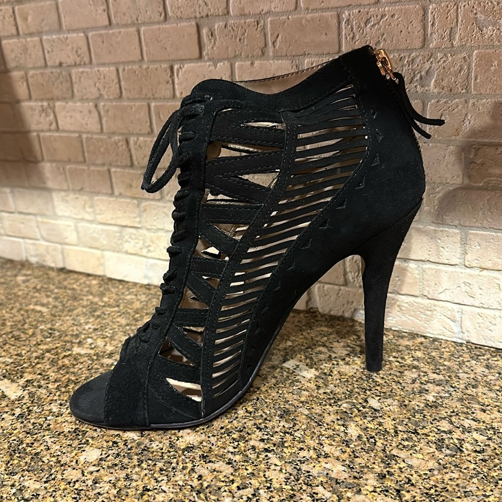 Nine West 4 Inch Gladiator Tie Up Booties